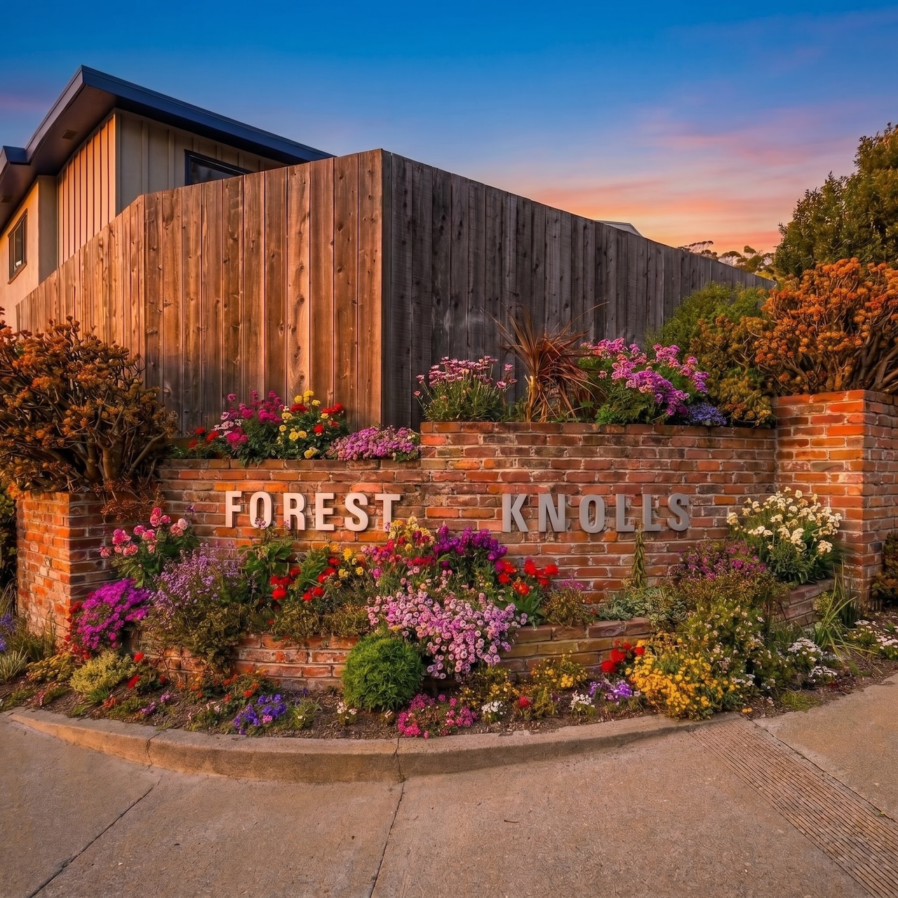 Forest Knolls neighborhood sign