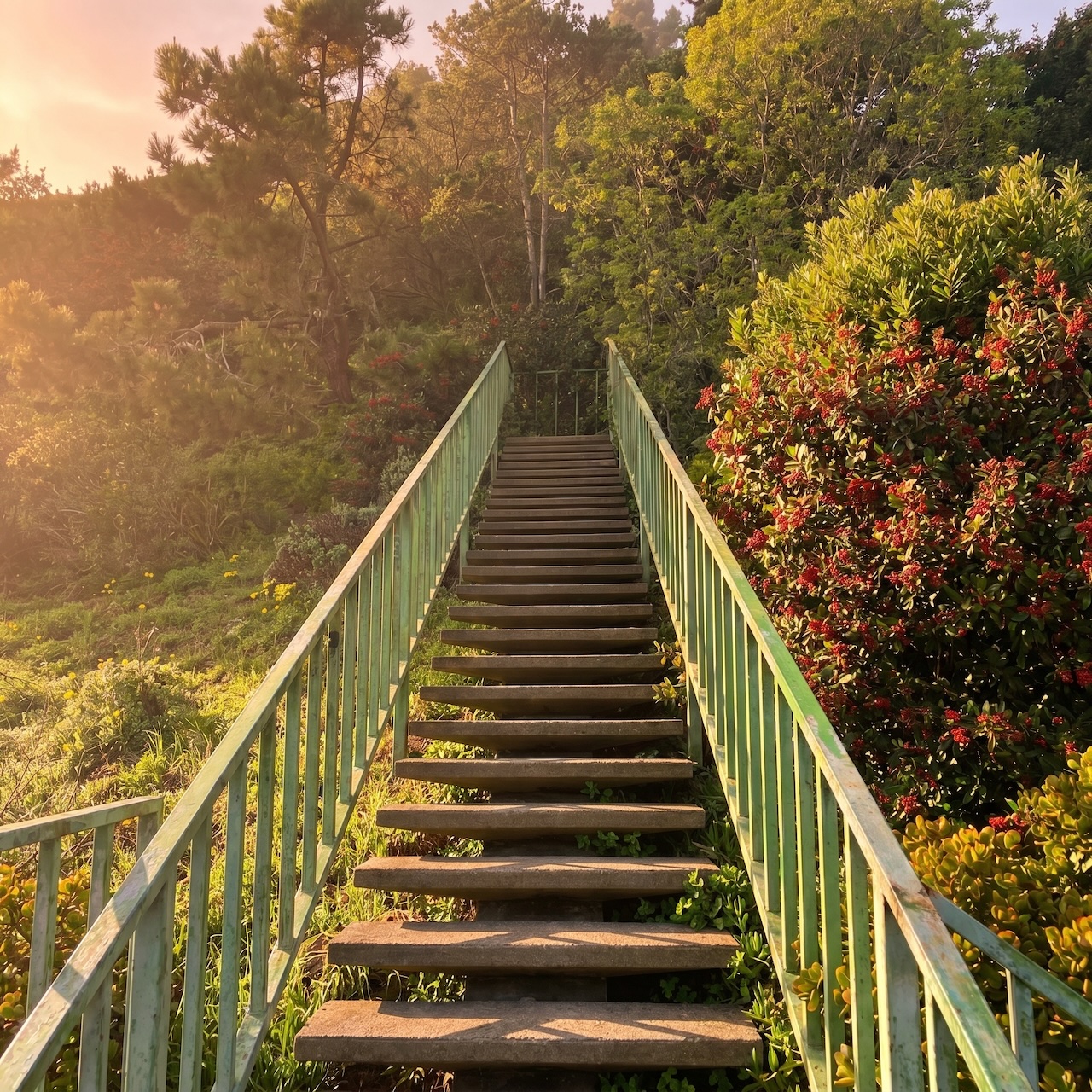 One of the many hidden stairways in Forest Knolls